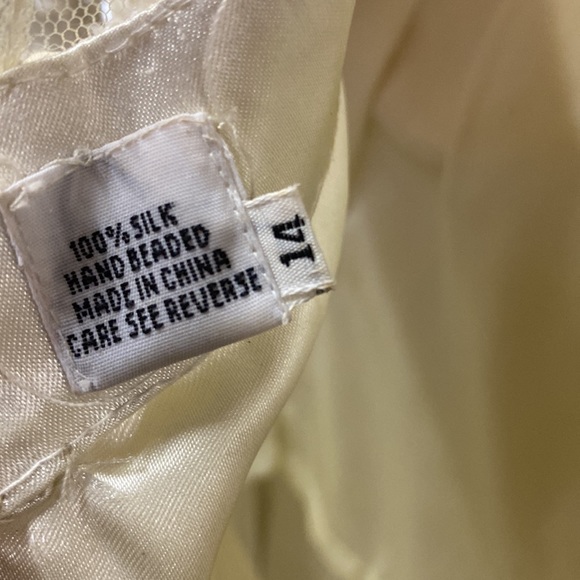 Ivory bedazzled full length formal - Picture 13 of 13